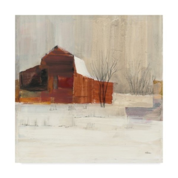 Trademark Fine Art Albena Hristova 'Winter On The Farm' Canvas Art, 24x24 WAP04745-C2424GG